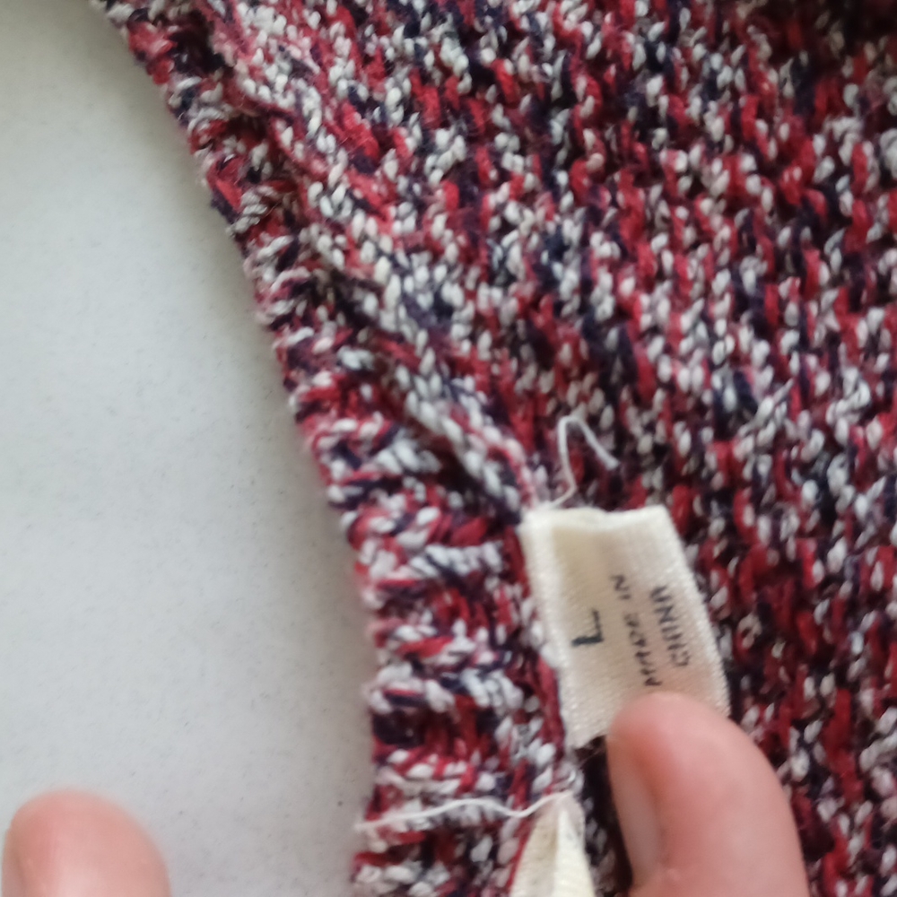 Lucky Brand Denim Co. Knit Tank Red, White, and Blue Women's size Large - Picture 9 of 17